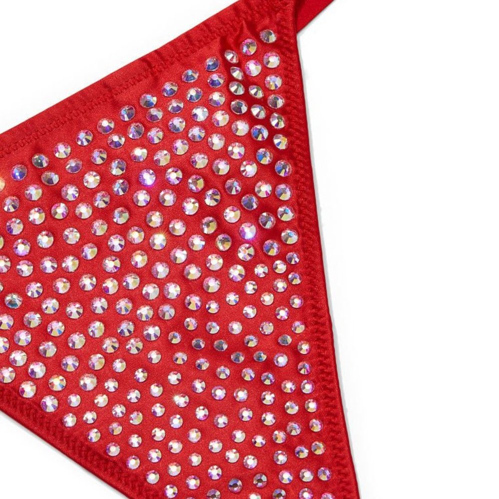 Last Pair in Size Small VS S Subtle Shine V-String Panty Red Embellished NWT - Picture 10 of 13